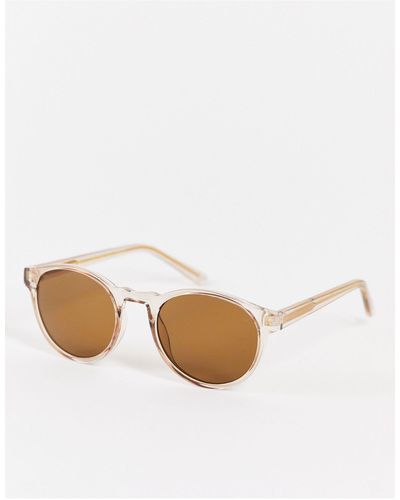 A.Kjærbede Marvin Round Sunglasses - White