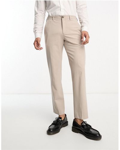 SELECTED Pantaloni ampi da abito color sabbia - Bianco