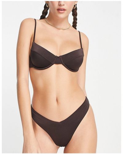 RVCA Top bikini con ferretto lucido - Nero
