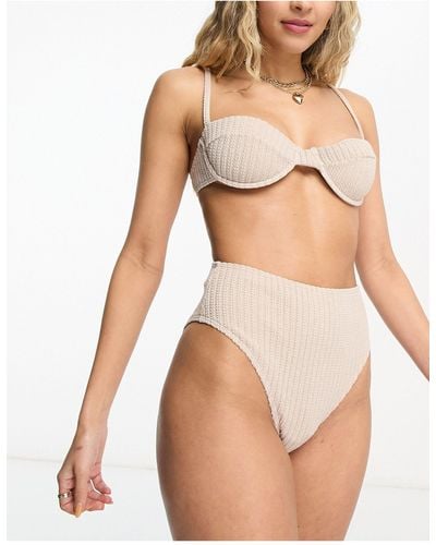4th & Reckless – lopez – strukturierte bikinihose - Mehrfarbig