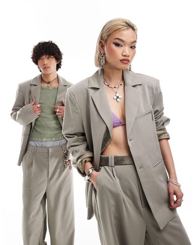 Collusion Unisex Co-ord Ultimate Suit Jacket - Grey