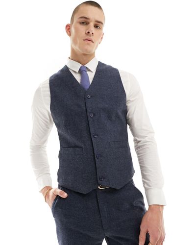 ASOS Slim Suit Waistcoat - Blue