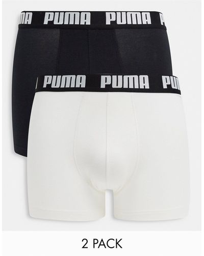 PUMA Set Van 2 Boxershorts Met Logo-tailleband - Zwart