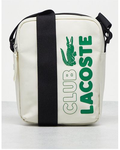 Lacoste Cross Body Tas Met 'club'- En Logoprint - Groen