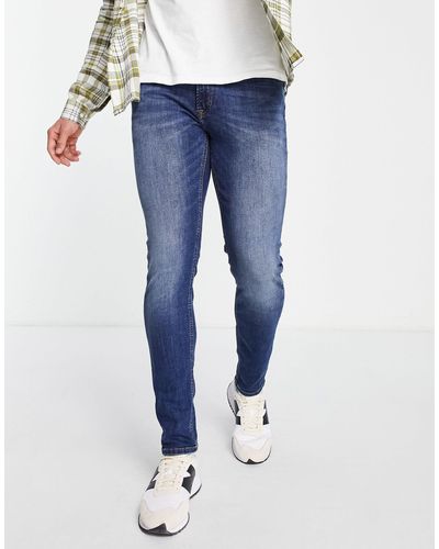 Jack & Jones Intelligence - liam - jeans elasticizzati skinny medio - Blu