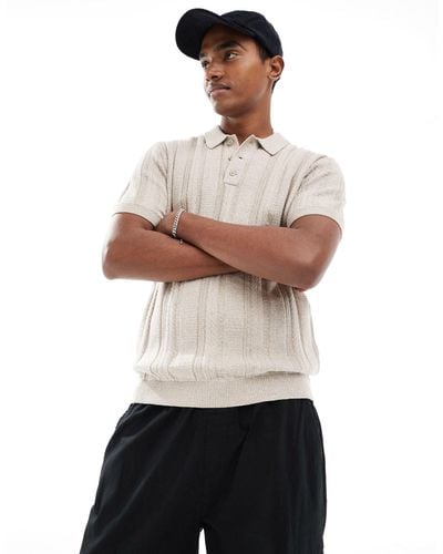 Hollister Knitted Polo - White