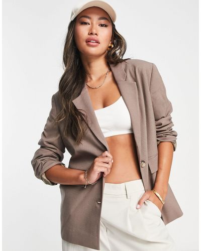 SELECTED Femme Tailored Blazer With Pleat Back - Multicolour