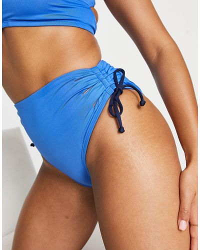 Nike Cheeky - slip bikini a vita alta - Blu