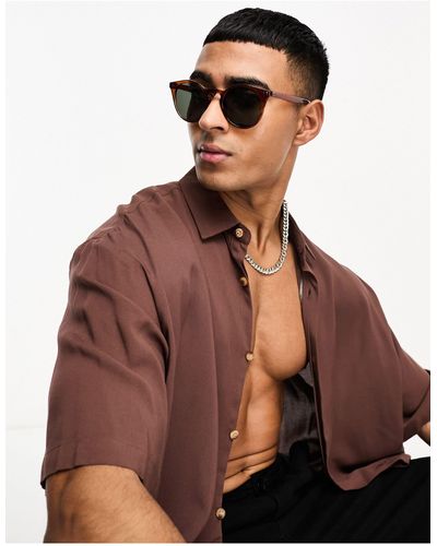 SELECTED Round Sunglasses - Brown