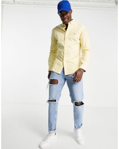 Polo Ralph Lauren Icon Logo Slim Fit Oxford Shirt - Yellow