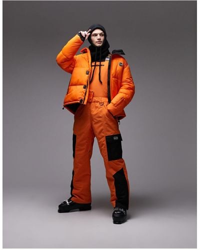 TOPMAN – sno – gerade geschnittene ski-latzhose - Orange