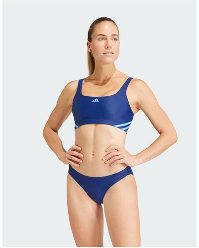 adidas Originals Adidas - 3.5 - bikini con strisce - Blu