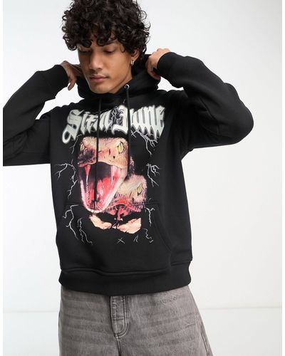 Sixth June Sudadera negra con capucha snake - Negro