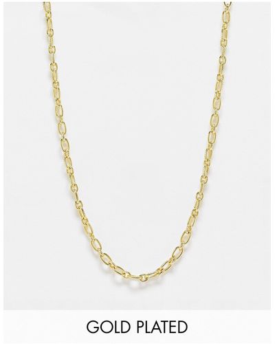 Pieces Exclusives - 18k Vergulde Halsketting - Wit