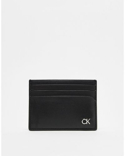 Calvin Klein Metal Ck Card Holder - Black