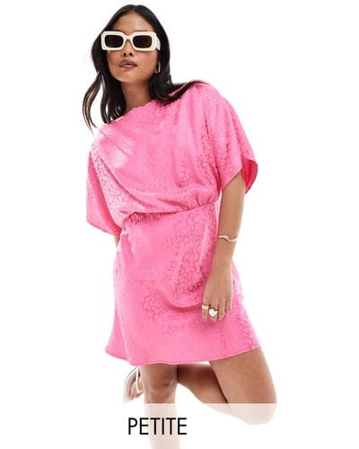 Never Fully Dressed Petite – tilly – plissiertes minikleid - Pink