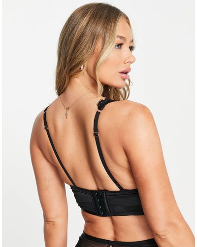 Strappy Lace Bralette Black