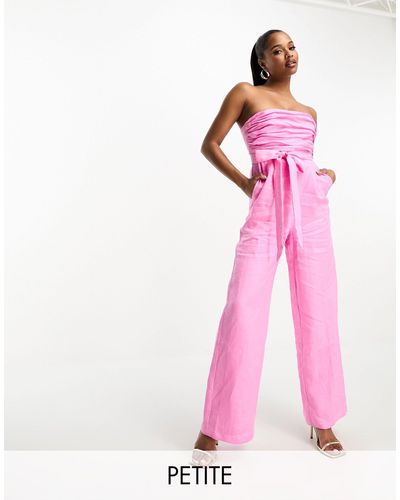 Forever New – trägerloser jumpsuit - Pink