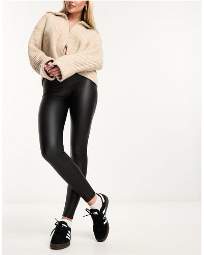 ASOS Leather Look leggings - Black