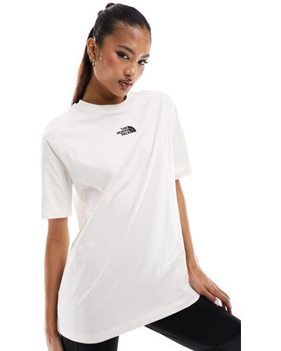 The North Face Exclusivité asos - - t-shirt épais oversize - crème - Blanc