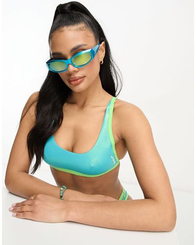 Speedo Top bikini laminato multiposizione - Blu