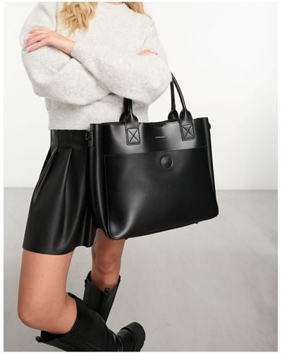 Claudia Canova Single Pocket Tote Bag - Black