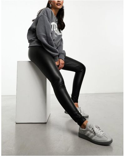 Vero Moda Leather Look leggings - Black