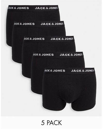 Jack & Jones Confezione da 5 boxer aderenti neri - Nero