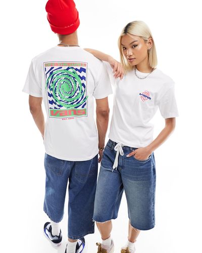 Vans T-shirt à imprimé spirale - Bleu