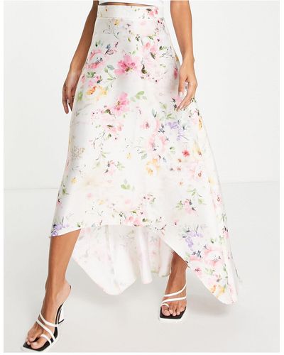 ASOS Full Satin Prom Maxi Skirt - Multicolour