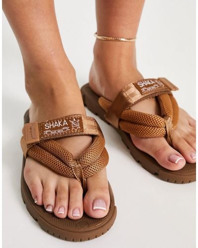 Shaka Camp Bay Rope Sandals - Brown