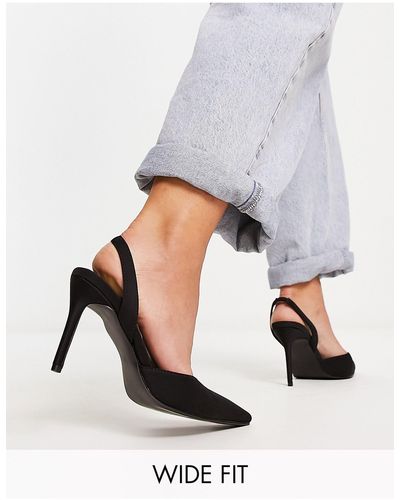 Glamorous Chaussures à talon avec bride arrière - noir - Gris