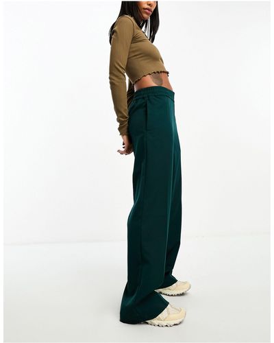 Monki High Pull-on Flare Pants - Green