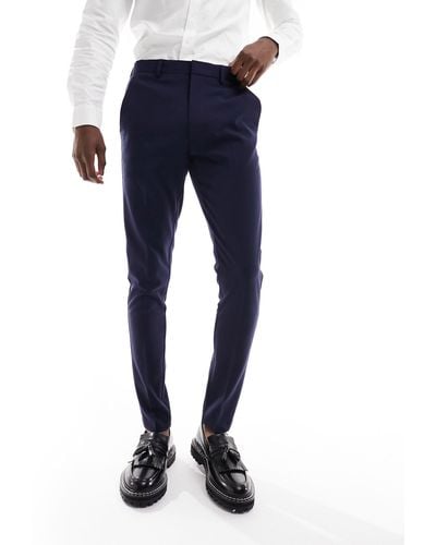 ASOS Super Skinny Smart Pants - Blue