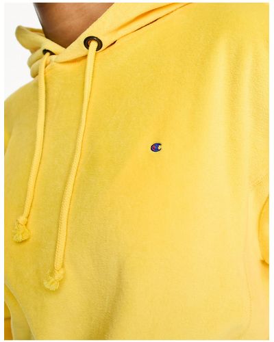 Champion Reverse Weave Premium Chenille Hoodie - Yellow