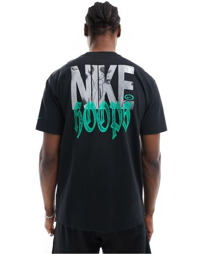 Nike Football Nike basketball - t-shirt nera con grafica sul retro - Verde
