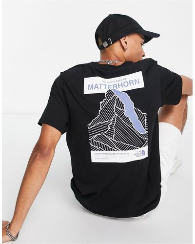 The North Face Matterhorn - T-shirt Met Print Op - Zwart