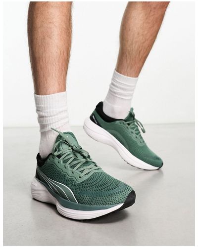 PUMA Scend - sneakers da running verdi e bianche - Verde