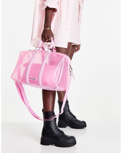 Steve Madden Bdaylinc Transparent Weekend Bag - Pink