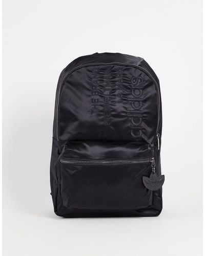 adidas Originals Logo Satin Backpack - Black
