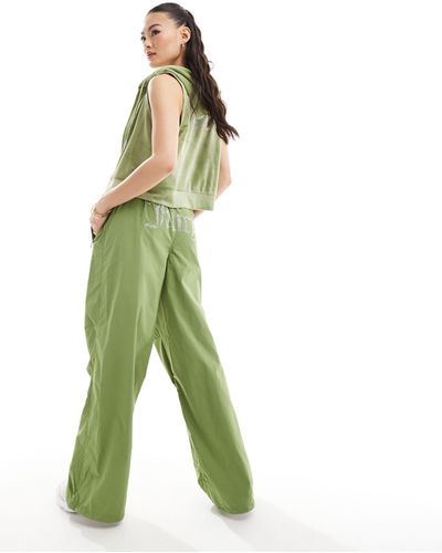 Juicy Couture Ayla Parachute Trousers - Green