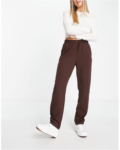 Pieces Tailored Straight Leg Trousers - White