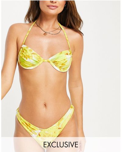 Collusion Bikini Bra With Underwire - Yellow
