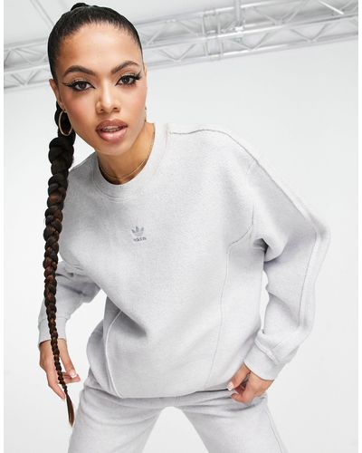 adidas Originals Luxe Lounge - Oversized Sweater - Wit