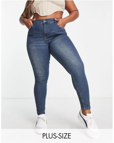 Simply Be – skinny-jeans - Blau
