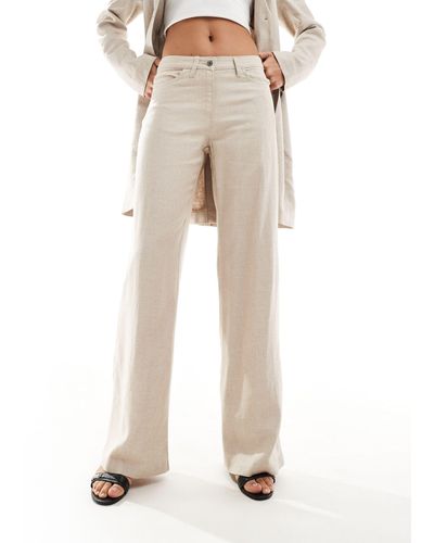 Weekday Tiana Linen Mix Trousers - White