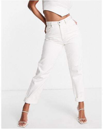 ASOS Hourglass High Waist 'slouchy' Mom Jeans - White