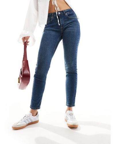 Mango Skinny High Waisted Jean - Blue