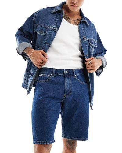 Calvin Klein – jeans-shorts - Blau