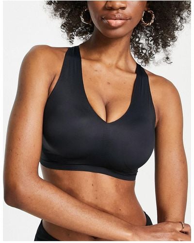 Pour Moi Fuller Bust Off Duty Non Wired Seamless Bra - Blue